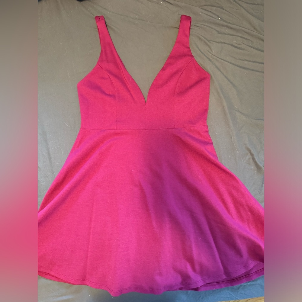 NWT Lulus pink dress strappy back sz large